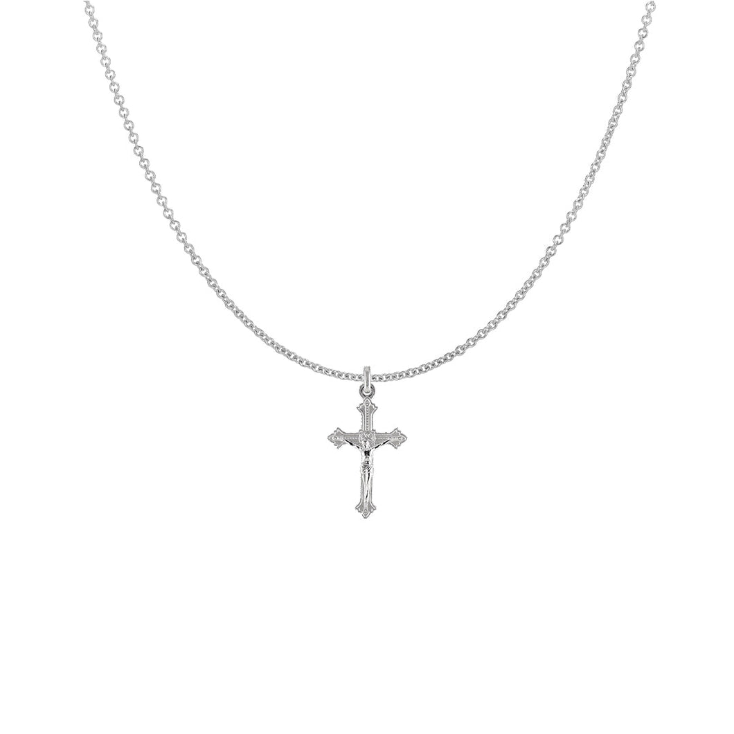 Menē Classic Chain and Crucifix Pendant Set