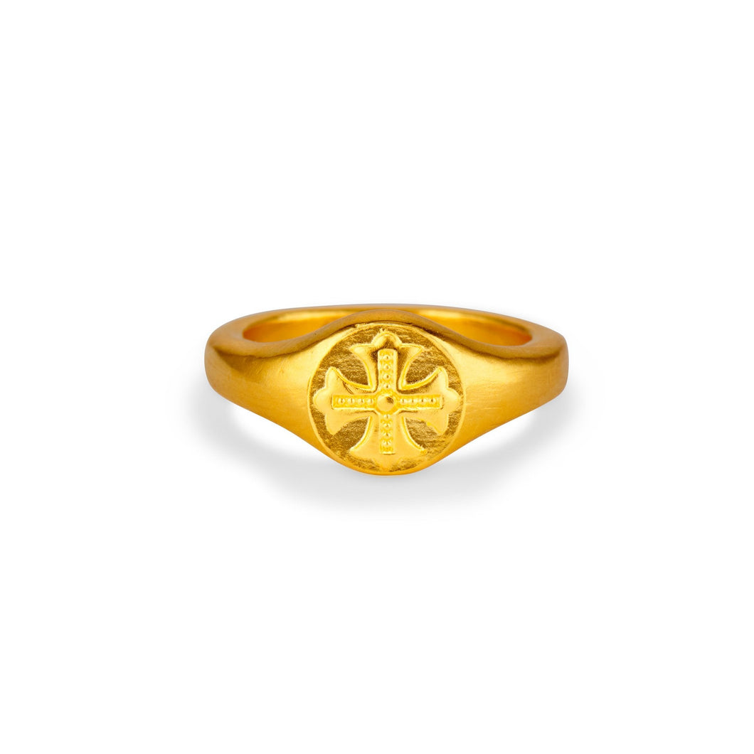 Cross Signet Ring